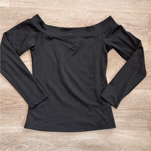 Elegant Black Off-Shoulder Women's Top
